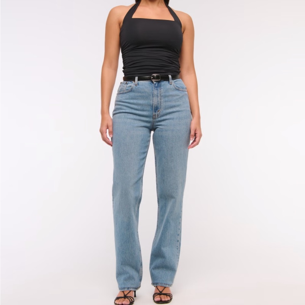 A&F Curve Love Ultra High 90s Straight